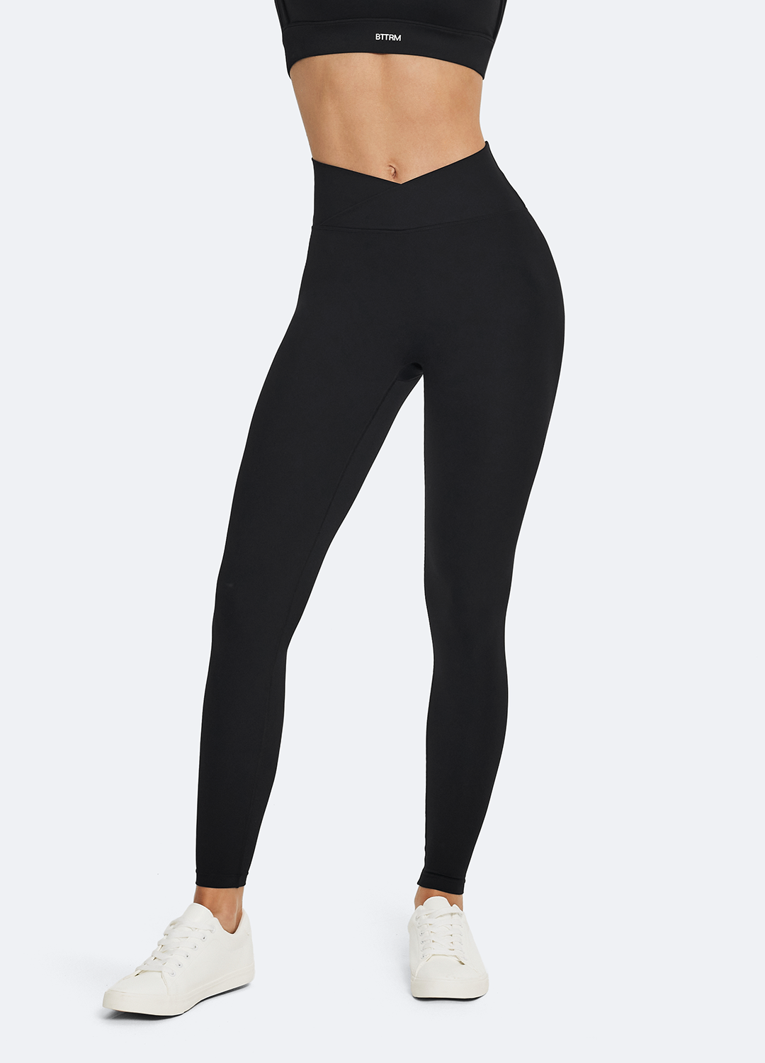 V-Skurna Rynkade Leggings