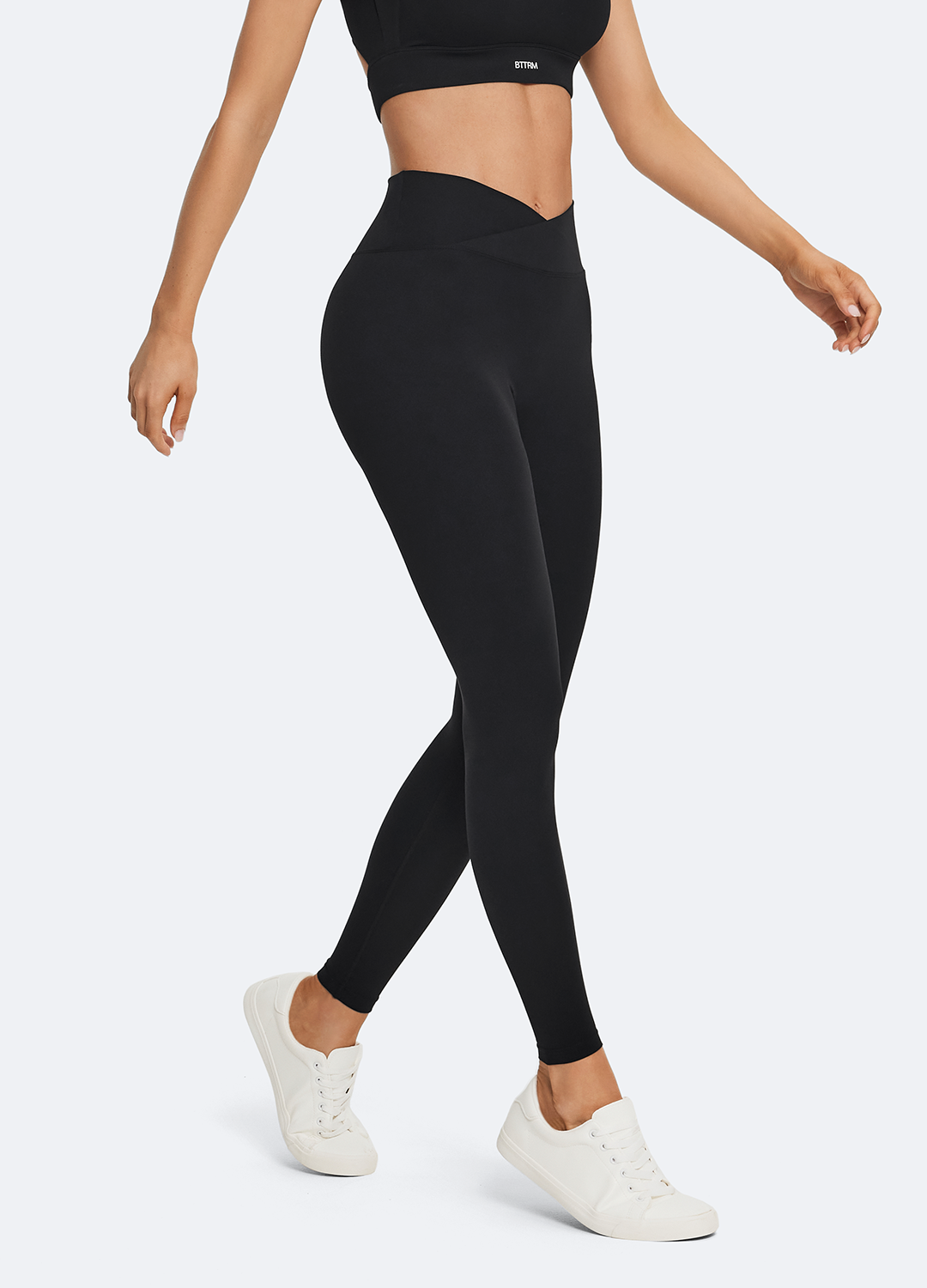 V-Skurna Rynkade Leggings
