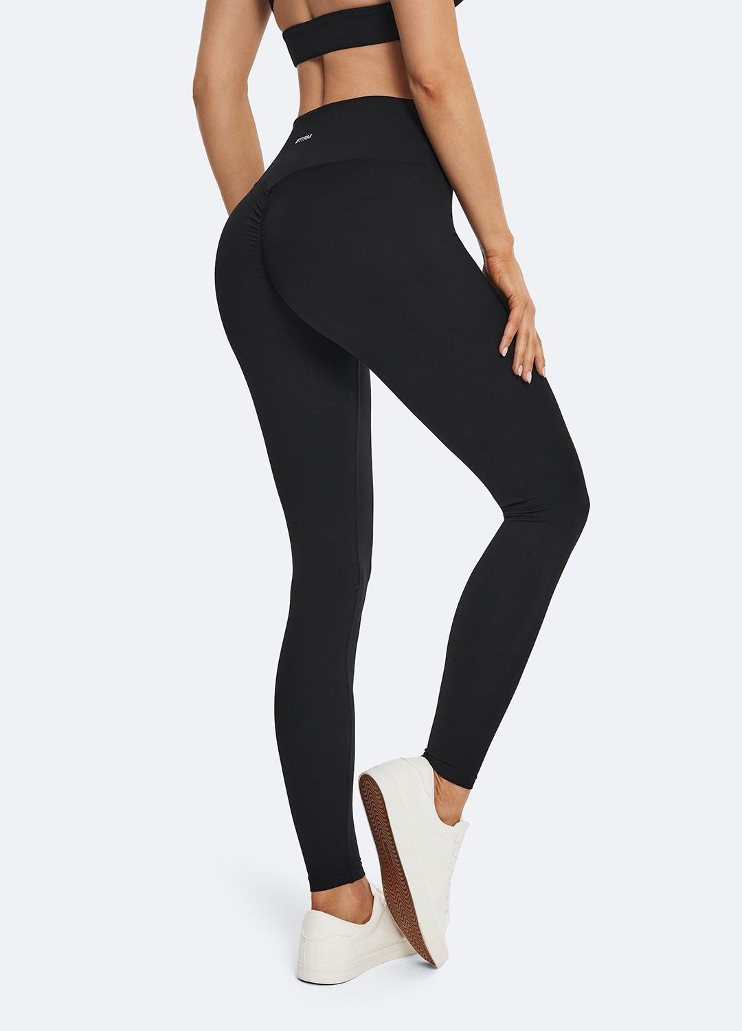 V-Skurna Rynkade Leggings